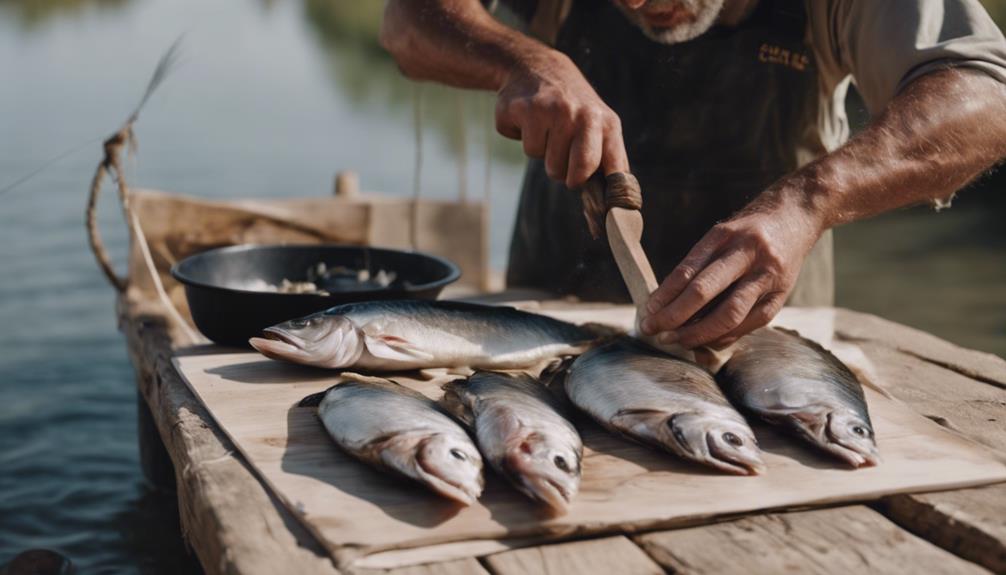 captura de peces frescos