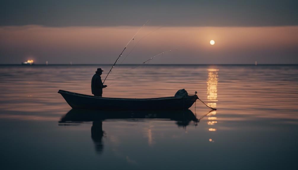 pesca de lenguados nocturna