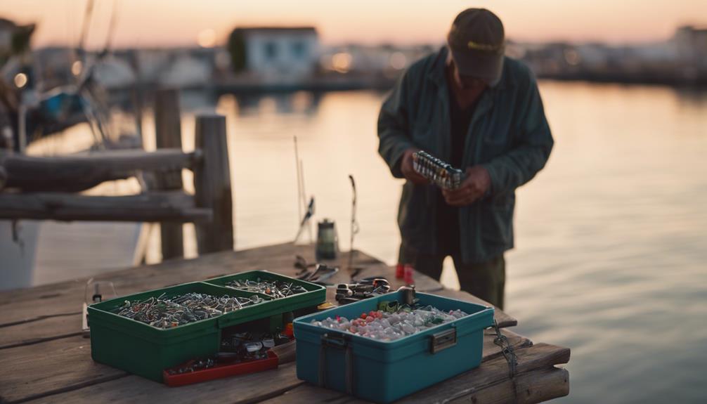 preparativos para pesca mar menor